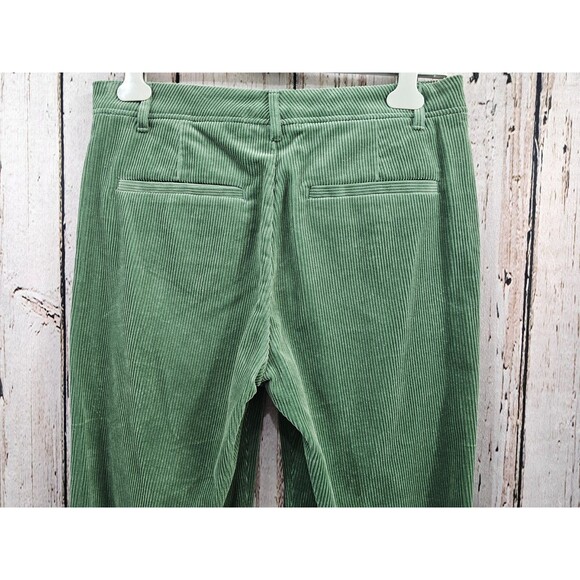 Massimo Dutti 10‎ Wide Leg Corduroy Trousers Pants Slacks Green High Rise EUC - Picture 6 of 14